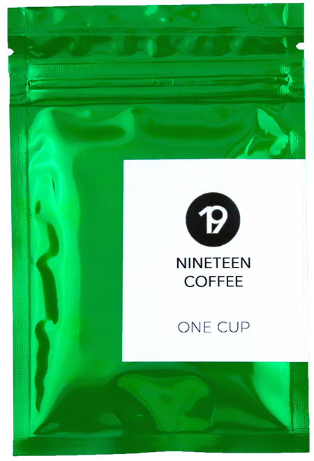 Grüne OneCup Verpackung